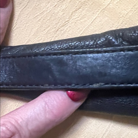 Hype Black Leather Hobo Bag with Studded Pocket - read description - Picture 15 of 16